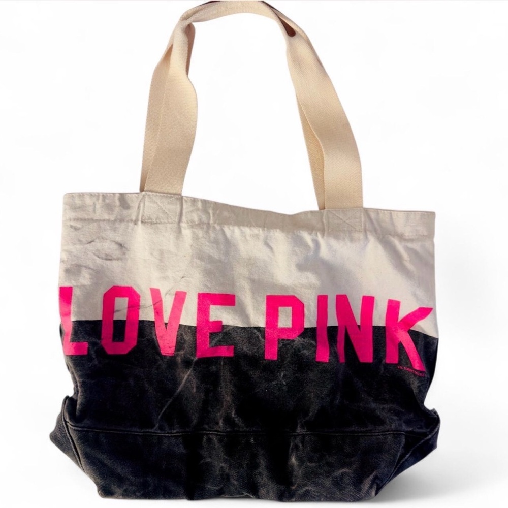 PINK Victoria’s Secret Canvas Zipper Tote ca. 2012